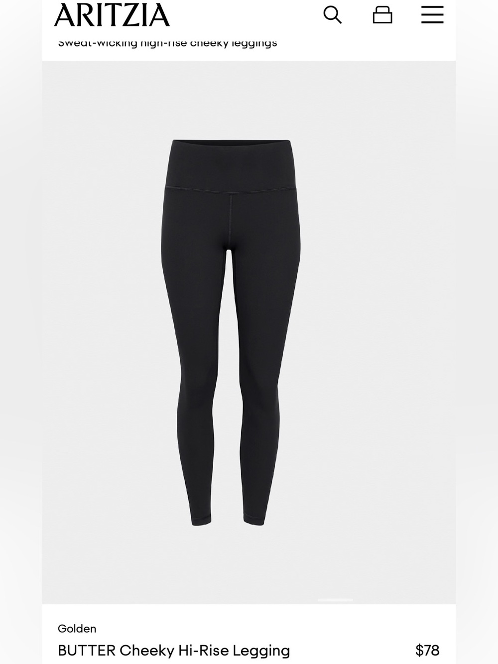 Aritzia Butter Cheeky High-Rise Legging